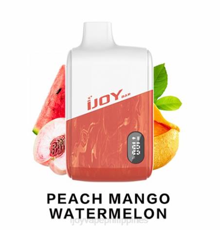 NDLR191 iJOY Bar IC8000 Disposable - iJOY bar flavors Peach Mango Watermelon