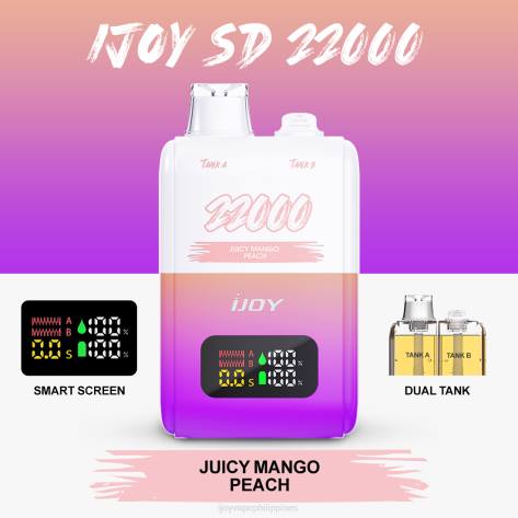 NDLR156 iJOY SD 22000 Disposable - iJOY vape price Philippines Juicy Mango Peach